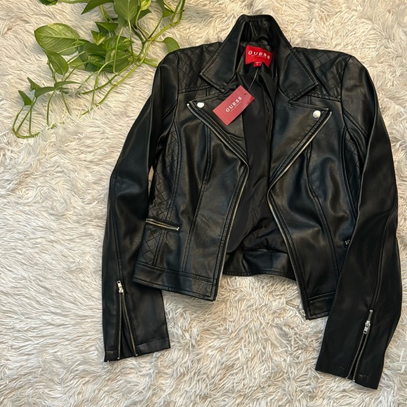 Guess faux leather cropped jacket - Picture 1 of 2